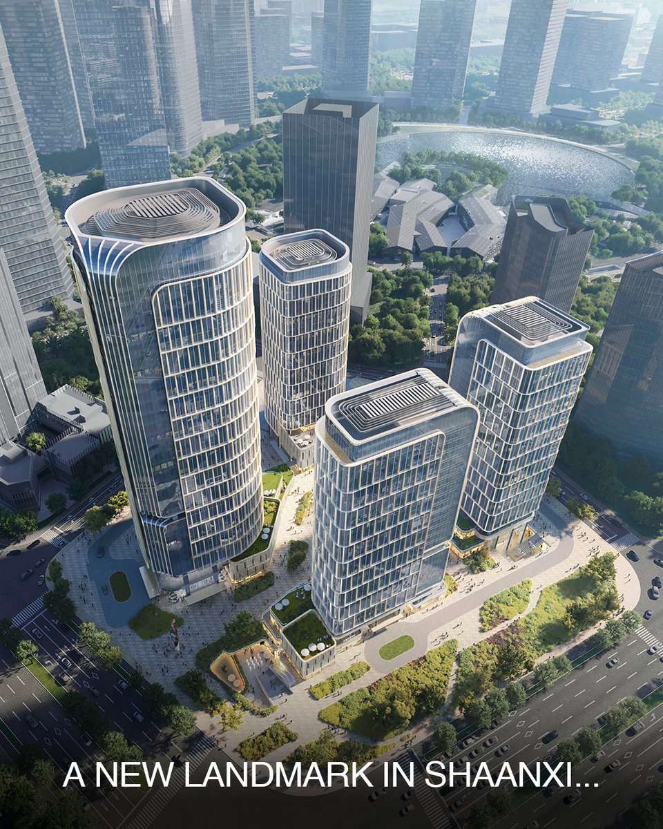 Aedas's tweet image. A multi-functional hub with a refined and modern aesthetic, offering an unparalleled experience for business, leisure and living.

Project: Shaanxi Jiangong Group Xi’an High-tech Headquarters 
Design Architect: Executive Director Chris Chen

#Aedas #architect #architecture