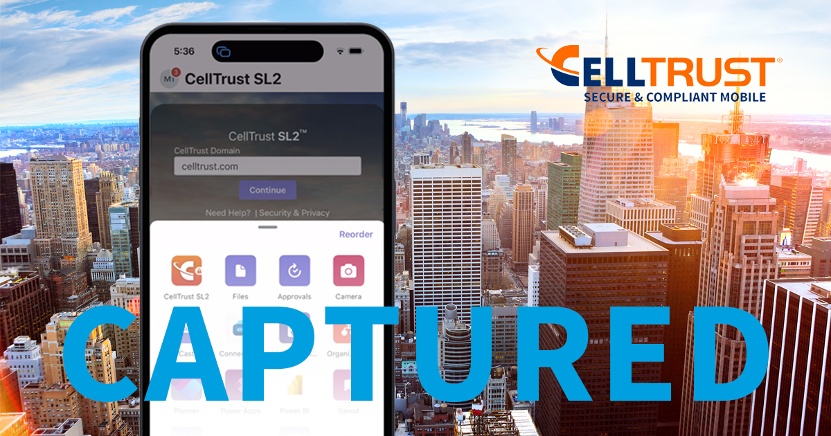 CellTrust's tweet image. Capture, redefined: App Capture for BYOD &amp;amp; COPE, Carrier Capture for COBO, Stacked Capture (both a single device), RCS Message Capture for Android. celltrust.com/products/cellt… #Compliance #RecordKeeping #FinServ #FINRA #SEC #BYOD #COPE #COBO #RCSMessaging #DataSecurity #eDiscovery