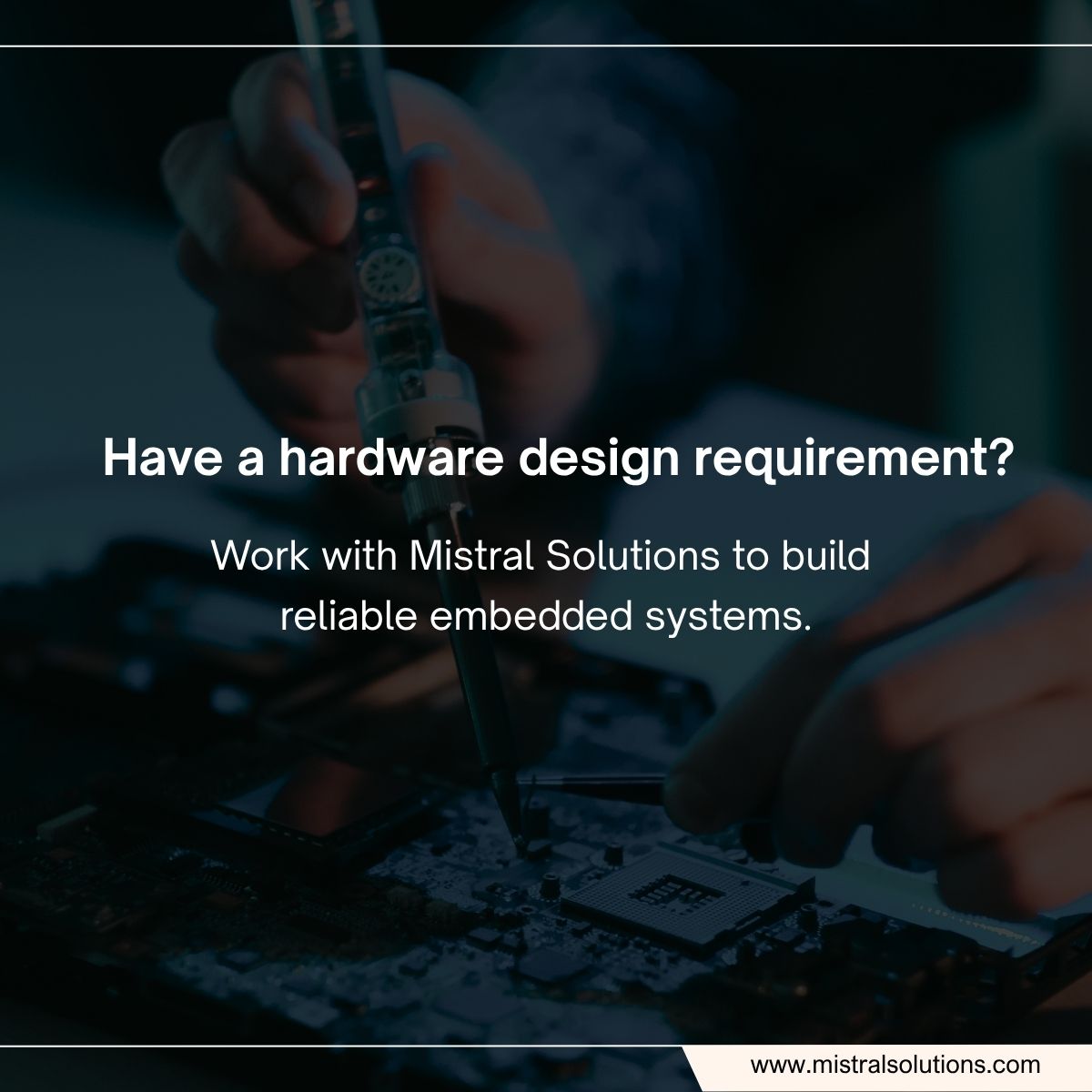 MistralSoln's tweet image. Hardware design is where system constraints, performance, and reliability come together.
Mistral supports embedded systems across high-speed, RF, and multi-layer designs—from architecture and PCB design to prototyping and production.
#HardwareDesign #Embedded #MistralSolutions