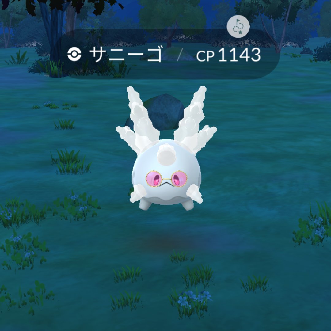 今回ルート用のポケモン湧きがかなり増えてるね。今日は3ルート3km弱でGサニーゴ6体。トゲチックその他の出現が多いけど、明日から上振れに期待しよ
