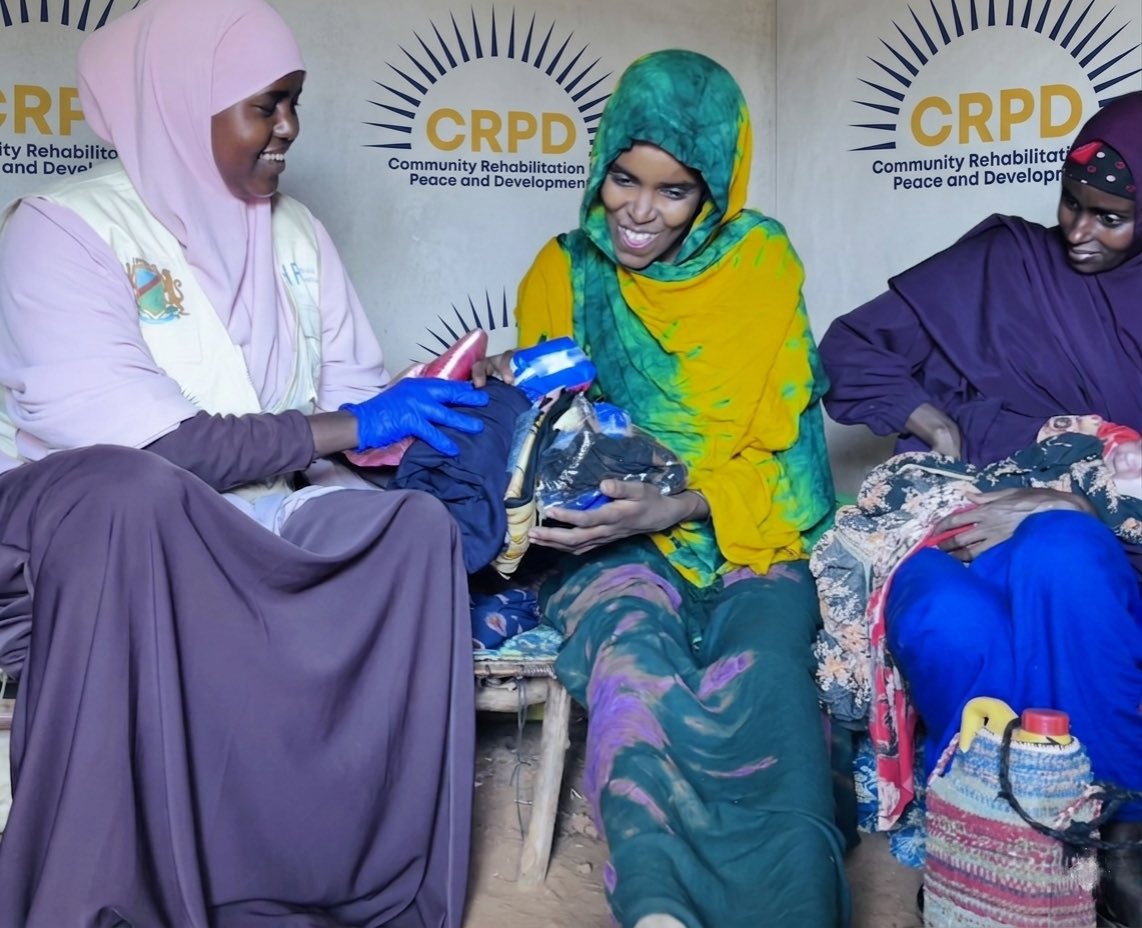 CrpdSomalia2010's tweet photo. A glimpse into our health project in #Qansaxdheere. From safe deliveries to providing essential medicines and dignity kits, 

Our MCH in Qansaxdheere is always committed to support mothers and infants in need. 

We thank @shf_somalia for making this vital work possible. 

#health https://t.co/gOnVqOk5k1