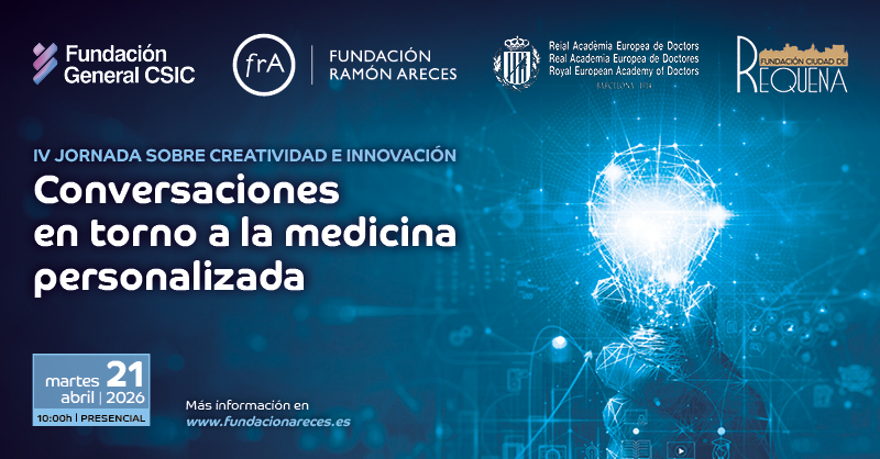 FundacionAreces's tweet image. 🎯 Conversaciones en torno a la #medicinapersonalizada

Os esperamos en esta IV Jornada sobre #Creatividad e #Innovación, organizada con @FGCSIC, @RAED_Academia y @CiudadRequena 

Martes 21 de abril a las 10 h en la #frAreces
Información e inscripciones 🔏 fundacionareces.es/fundacionarece…