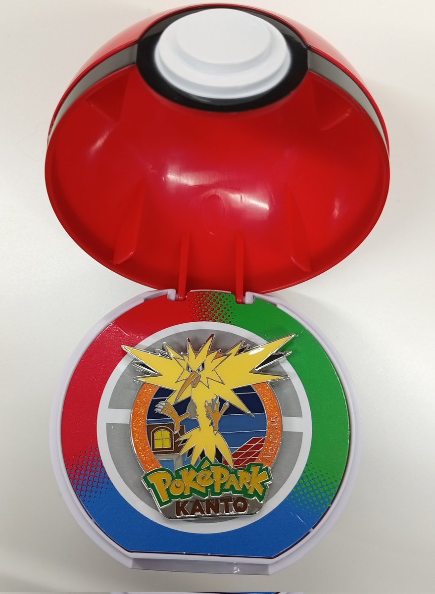 入荷情報】 『#ポケモン』 ポケパーク カントー限定 ピンズ サンダー