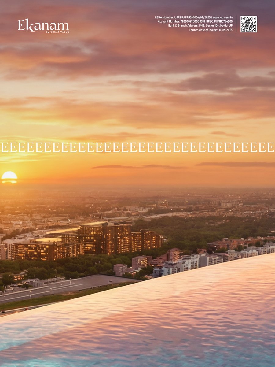 GreatValueGroup's tweet photo. This is what you call a view ✨

Endless horizons meet still waters, creating a view that feels expansive, calm, and deeply immersive. A Infinity Pool setting that turns everyday moments into something truly elevated.

At #Ekanam’s #Infintypool — A view that stays with you. https://t.co/V2i8MTwis8
