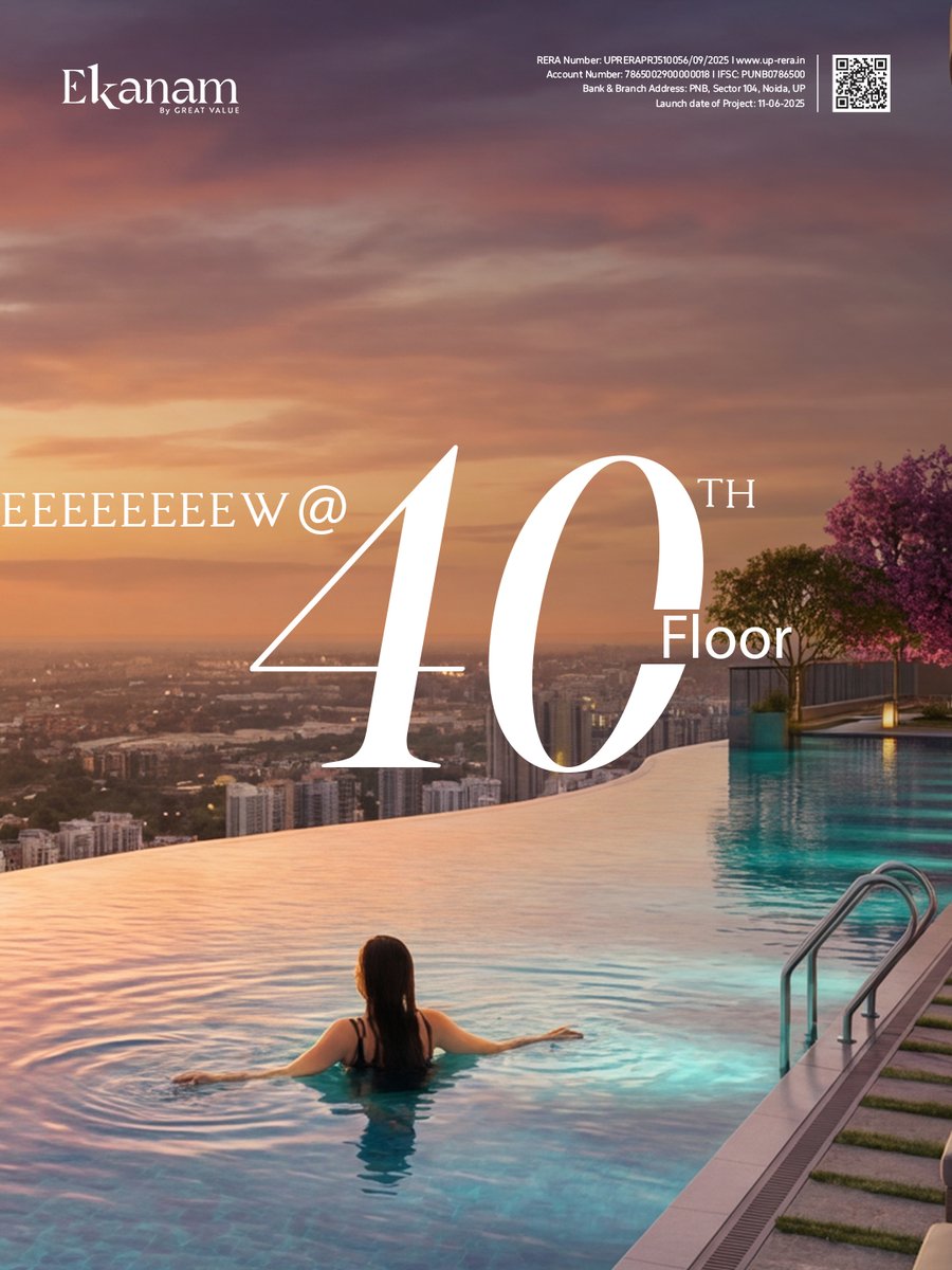 GreatValueGroup's tweet photo. This is what you call a view ✨

Endless horizons meet still waters, creating a view that feels expansive, calm, and deeply immersive. A Infinity Pool setting that turns everyday moments into something truly elevated.

At #Ekanam’s #Infintypool — A view that stays with you. https://t.co/V2i8MTwis8