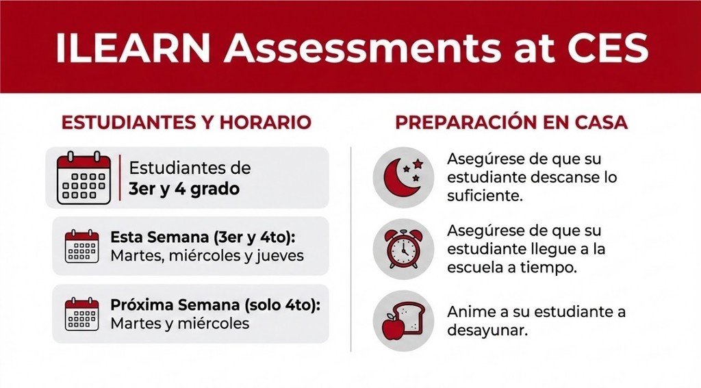 Attention parents of CES 3rd &amp; 4th grade students. See below for ILEARN information.