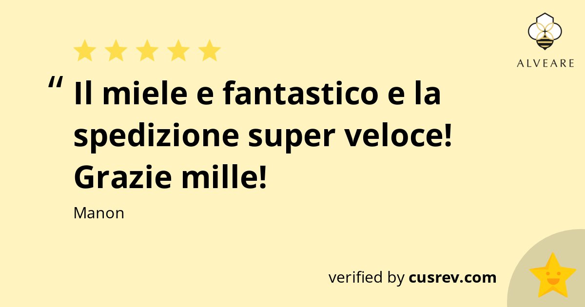 alveare_miele's tweet image. Una delle oltre 600 recensioni ricevute dai nostri clienti ❤️

Per noi non è solo miele: è cura, attenzione e piccoli dettagli che accompagnano ogni spedizione.

Grazie Lara per averlo notato e condiviso! 🐝

#miele #apicoltura #alveare #mielenaturale #clientifelici #ticino #arti