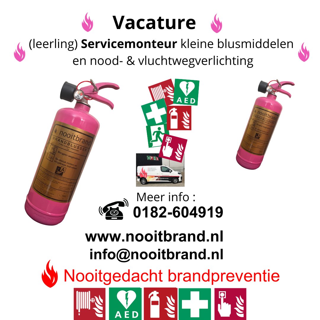 Het is vandaag girls day, een welkom voor meiden in de techniek!
Iets voor jou? Uiteraard staat onze vacature ook open voor dames!
Onze brandblussers blijven echter alleen in de kleur rood verkrijgbaar!