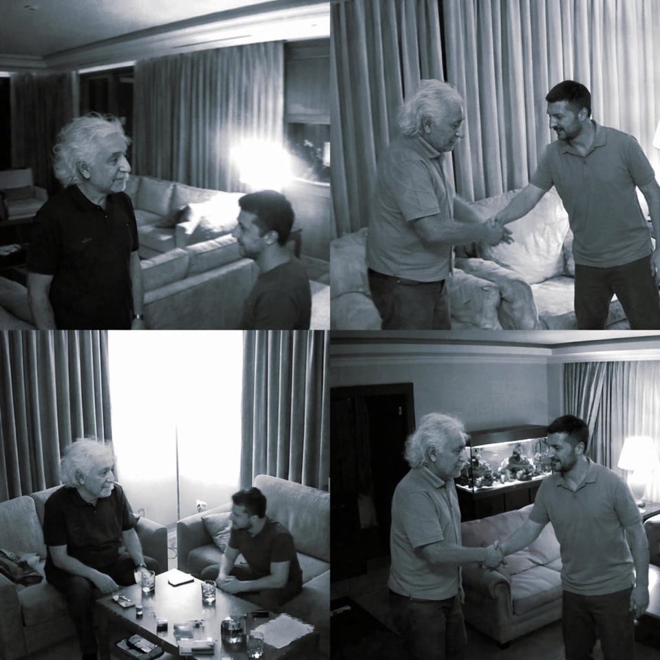 <a href="/DanielGilr44222/">DG🎭</a> Did you know Zelensky was also connected to Albert Einstein?? Strangely enough they met in that same exact room!