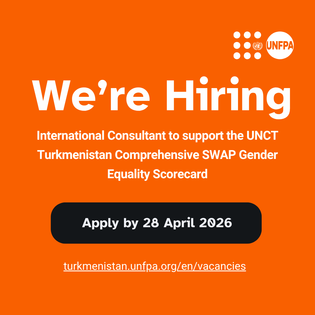 UNFPATM's tweet photo. The UNFPA Country Office in Turkmenistan advertises the #vacancy of an International Consultant on adoption  of cervical and breast cancer treatment clinical protocols and development of compliance monitoring indicators. For application and details: https://t.co/Hw5u8QdVkZ https://t.co/BjKPF85mwq