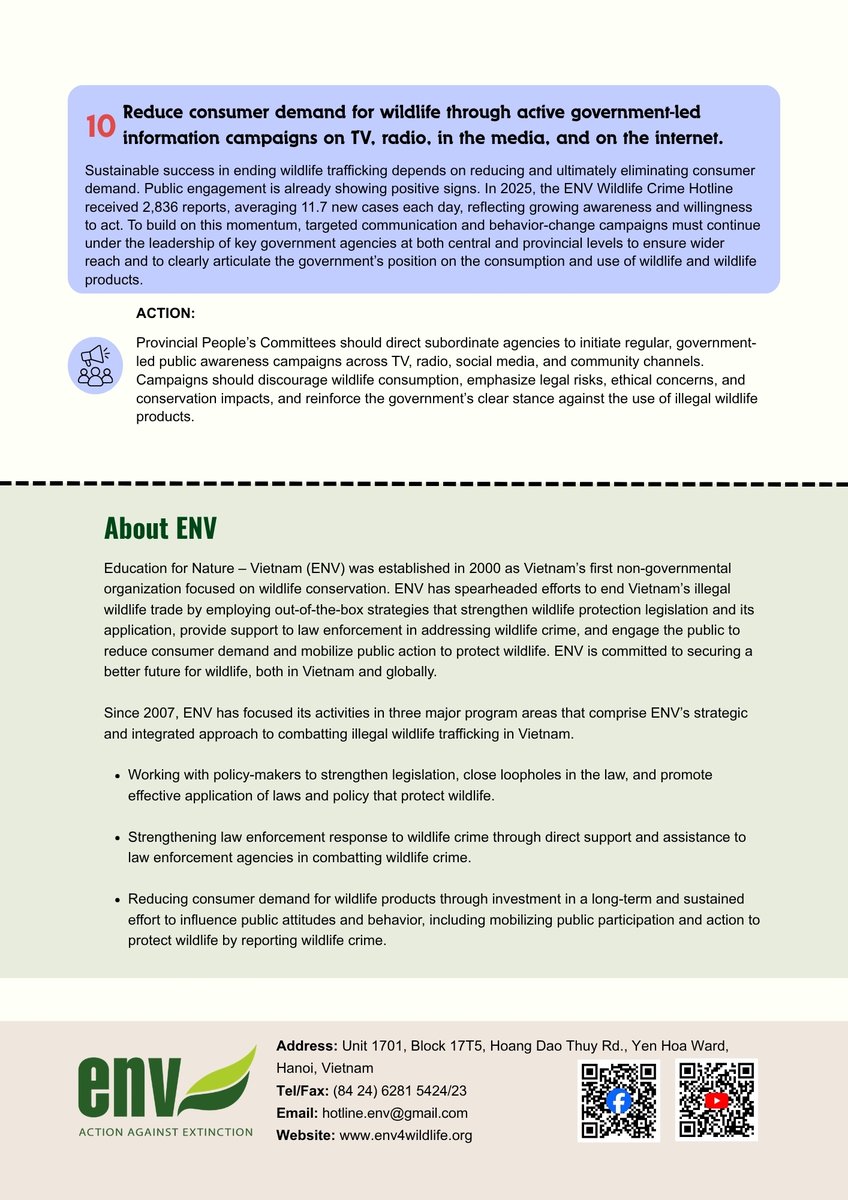 edu4naturevn's tweet photo. On April 14, 2026, ENV officially launched the "2026 National Counter Wildlife Trafficking (CWT) Priorities." π
#conservation #wildlife #nativewildlife #biodiversity #ENV #wildlifeconservation #sustainable https://t.co/nDfHH3nsgP
