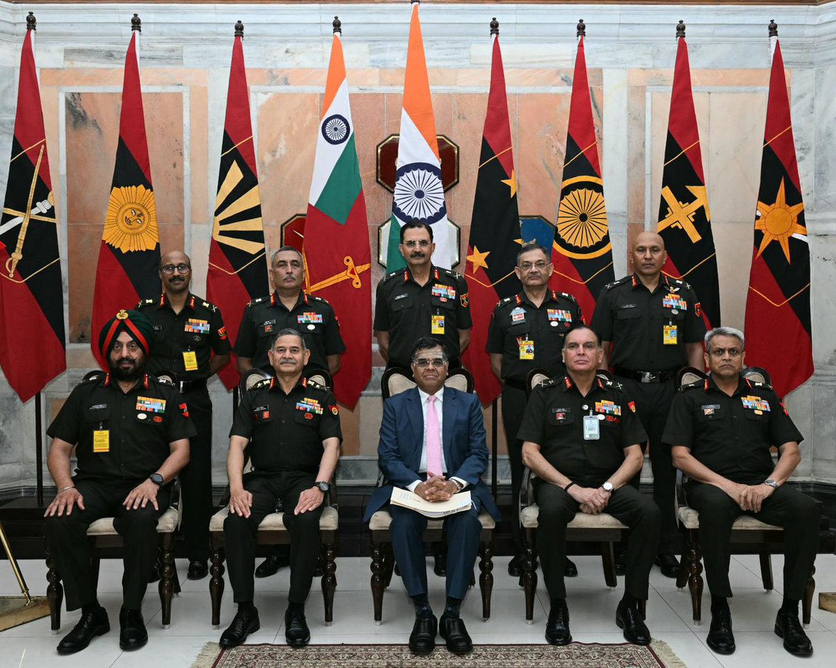 manjeetnegilive's tweet image. CABINET SECRETARY ADDRESSES ARMY COMMANDERS’ CONFERENCE, HIGHLIGHTS SOVEREIGN AI, RESILIENT SUPPLY CHAINS AND WHOLE-OF-NATION PREPAREDNESS

Cabinet Secretary T. V. Somanathan addressed the Army Commanders’ Conference in New Delhi, stressing the need for sovereign AI development