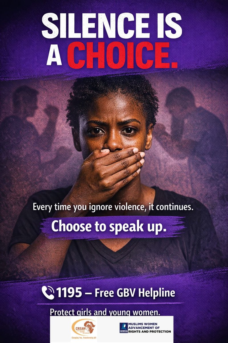 Mutheu48's tweet photo. Silence allows violence to continue.
Choose to speak up. 💜
📞 1195
@Mwarpkenya
@CREAW
#mwarpimpact
#PwaniGirlsRising
#KilifiEmpowers
#Timizaproject https://t.co/kDghv5FZge