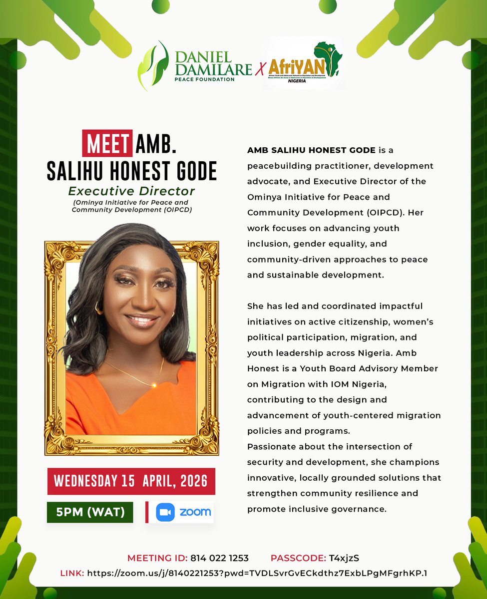 🌍 You’re Invited!

Join us for BEYOND AID: Building Sustainable Futures for Vulnerable Communities — a powerful conversation on moving communities from dependency to empowerment, resilience, and sustainable development.

📍 Zoom  
🔗 lnkd.in/emR__WWg