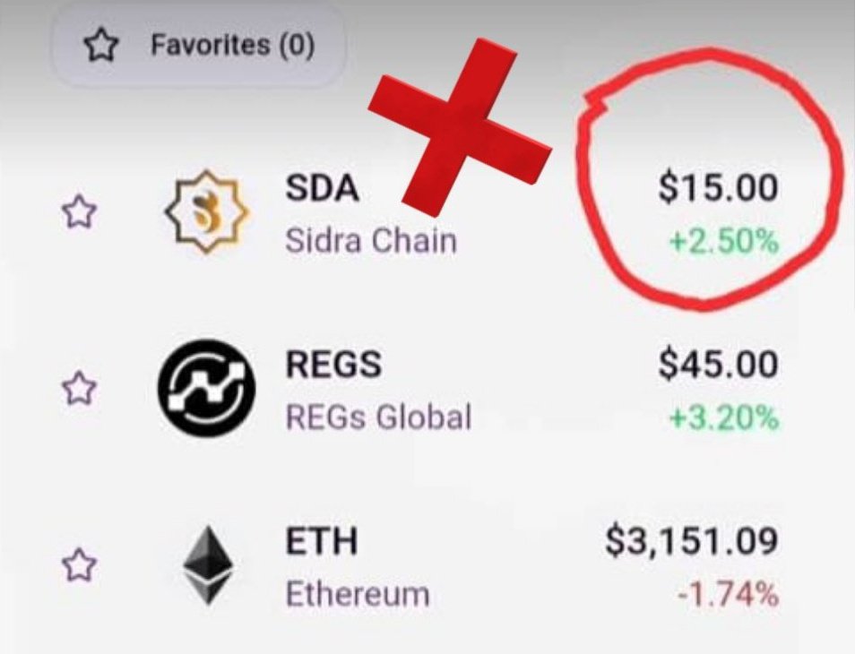 SidraBankNews's tweet image. Dear #SidraChain family,

A fake screenshot has gone viral claiming that the SDA price is $15.
This is completely false. Please do not click on any links pretending to be associated with Sidra token

Be patient, Sidra is coming soon 
Stay tuned for official news

#SidraBankNews