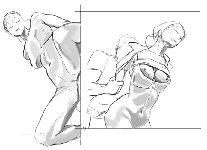 新しい絵を描く前にクロッキー。
最近フォトショップがけしからんので、クリスタを試しています。3,4枚目はクリスタで描いたものです。
なんか…フォトショとなんか違う… 