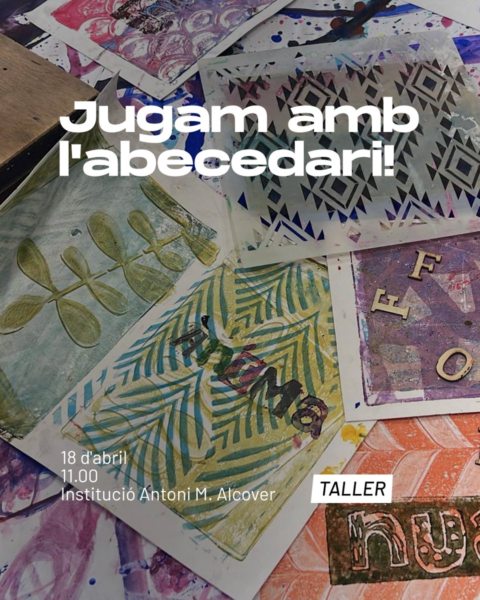 enviumanacor's tweet photo. 🟨 Taller: proposta d’experimentació artística amb diferents tècniques de gravat, adreçada a adults i joves a partir de 12 anys, dins les activitats de la Fira del Llibre 2026.  

Més informació i invitacions: https://t.co/eqJp6R6mHL 

#enviu #manacor #mallorca #culturamallorca https://t.co/CJ83qRC5bD