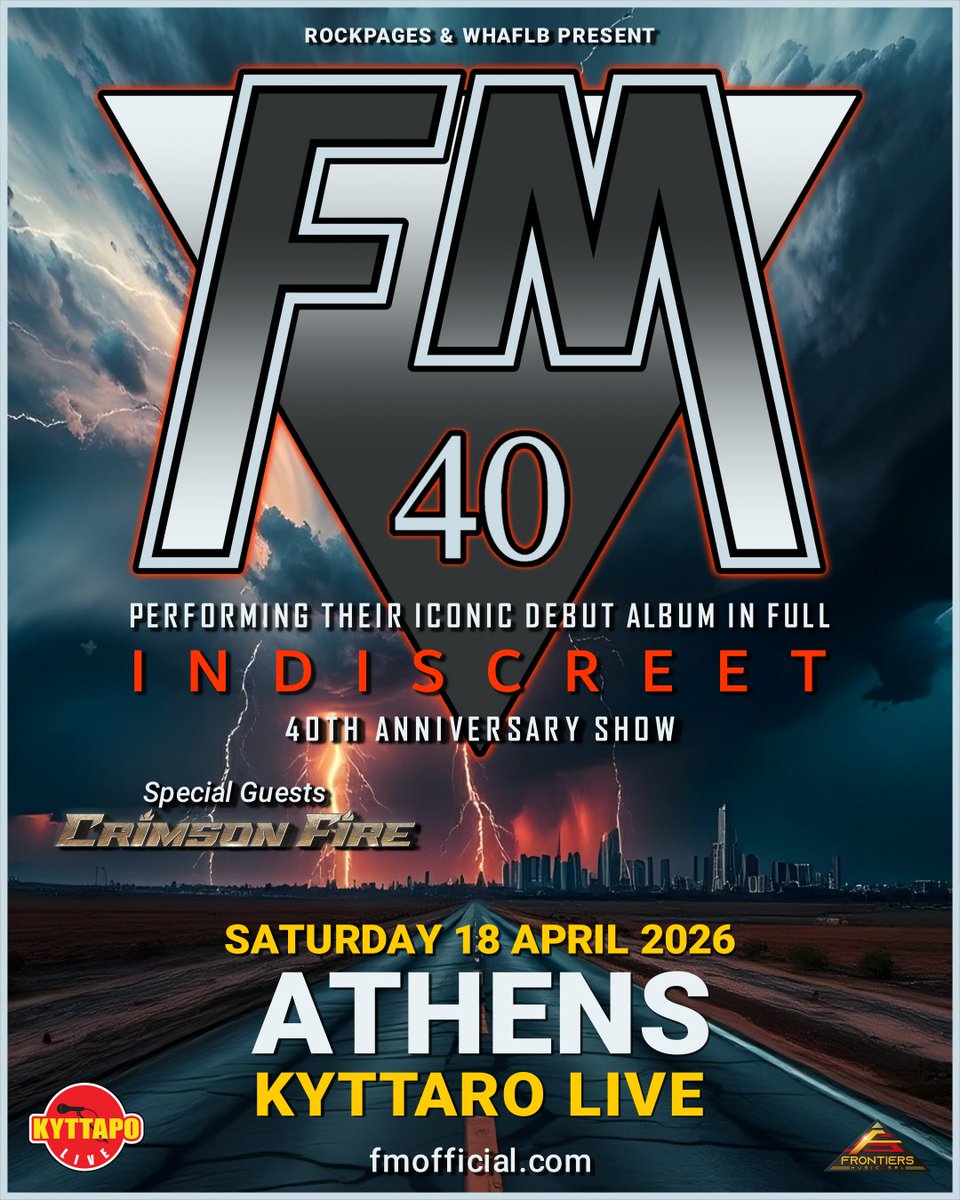 FMofficial's tweet photo. Busy week coming up on the #Indiscreet40 Tour.
4 shows in 4 different countries...
Weds 15 April: SEVILLE
Thurs 16 April: LISBON
Fri 17 April: MILAN
Sat 18 April: ATHENS
🎟️ https://t.co/MWUdfHNCMe
.
.
#FMlive #ontour #40thAnniversary #spain #portugal #italy #greece #rockFM #AOR https://t.co/mLBFJpQ0bG