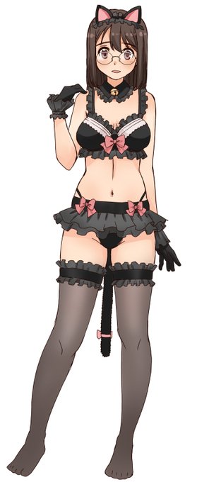 耳としっぽがあればネコ下着と言って差し支えないのでは。。 