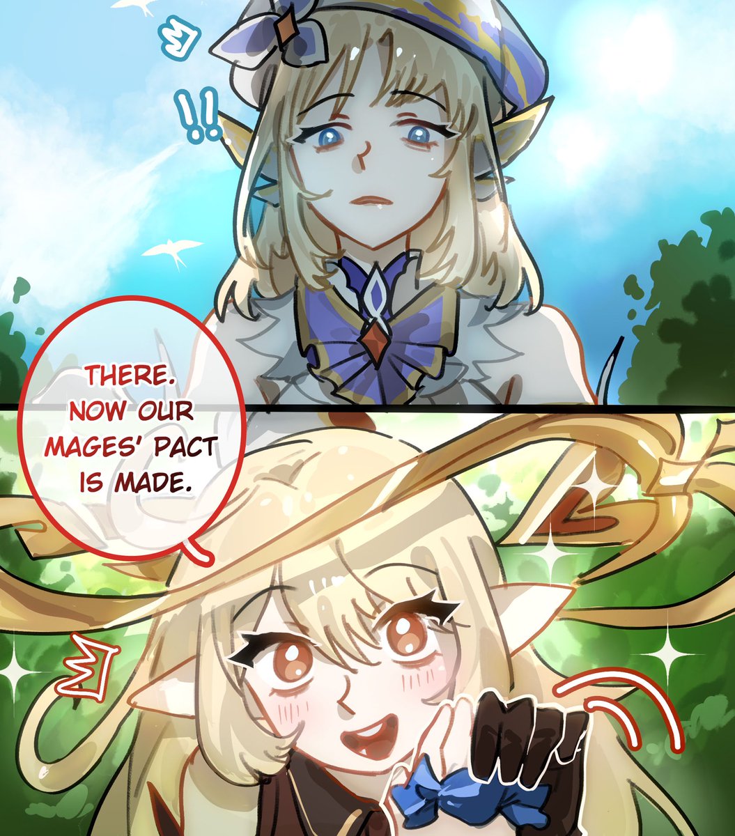 KIVartx's tweet image. The First Encounter Between the Silenced Angel and the Merry Mage.#genshinimpact #alice #Nicole