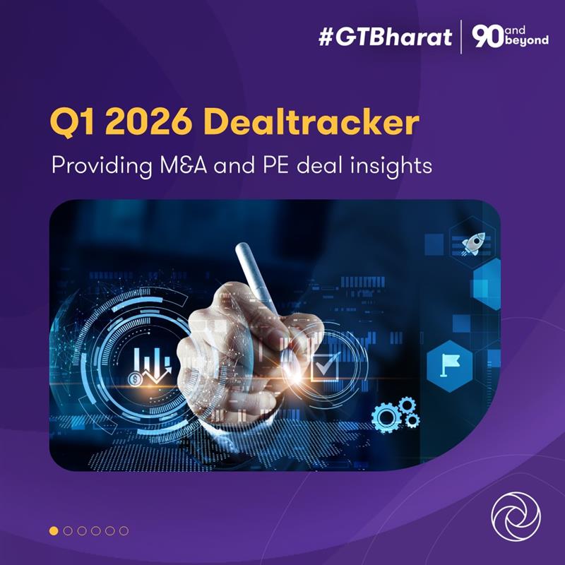 GrantThorntonIN's tweet image. The Q1 2026 edition of our #Dealtracker publication explains how market participants prioritised disciplined execution and sector focus across deal types.

Access the full publication for structured insight into Q1 #dealactivity: brnw.ch/21x1zYW

#PrivateEquity