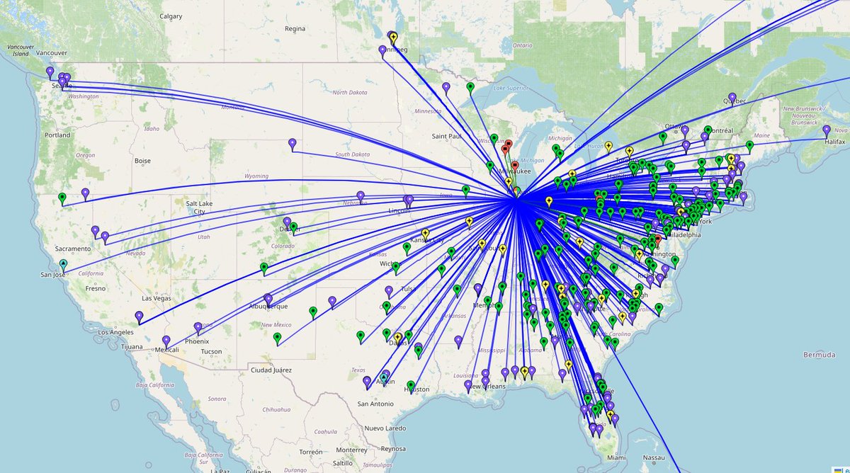 Pennsteven's tweet photo. Just returned from a trip to WI to see family. #POTA Activations and QSO's along the route. No distinct position for me as I hopped around and traveled. #FT891, #CW, #SSB, #FT8 #amateurradio #roadtrip https://t.co/BEydTOW5Yg