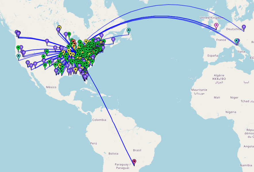 Pennsteven's tweet photo. Just returned from a trip to WI to see family. #POTA Activations and QSO's along the route. No distinct position for me as I hopped around and traveled. #FT891, #CW, #SSB, #FT8 #amateurradio #roadtrip https://t.co/BEydTOW5Yg