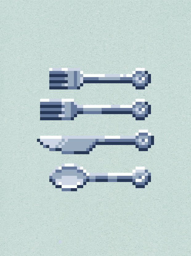 Mmmzi051's tweet image. Vintage tableware🍴

#pixelart #ドット絵 #像素画 #aseprite