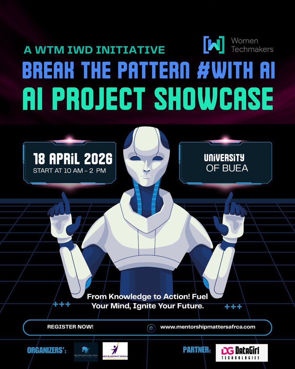 What if the only difference between you and “people in tech” … is that they tried?

- Come see what others like you built.
- Come show what you tried.
- Come leave knowing exactly what you can do next.

Register or submit your project:
mentorshipmattersafrica.com/iwd-2026-ai-pr…

#breakthepattern