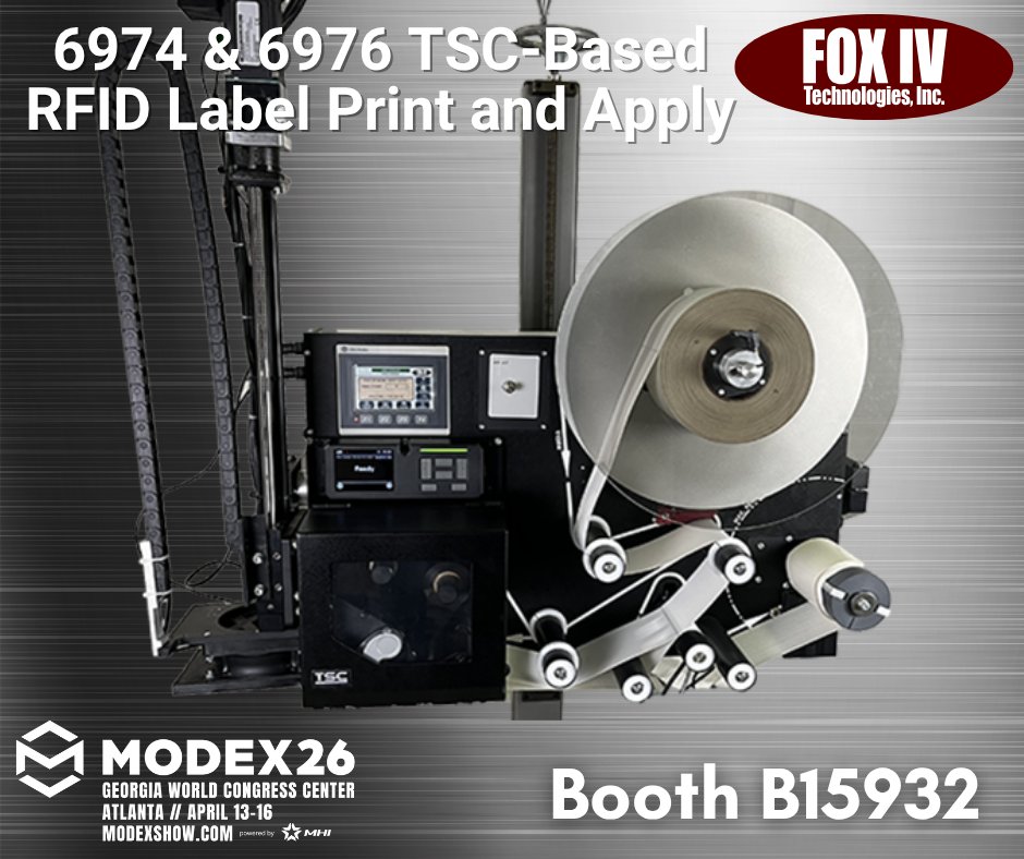 Did you know our 6974 &amp; 6976 TSC-based machines are built for RFID? Make sure to stop by our booth B15932 and ask our team all about it! #MODEX2026 #RFID #LabelingSolutions