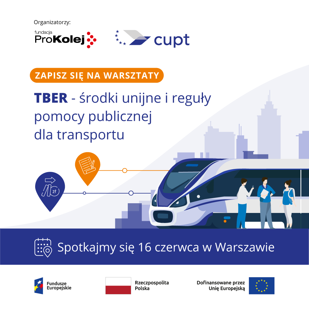 CUPT_gov_pl's tweet photo. Zapraszamy na warsztaty #CUPT i #FundacjaProKolej o #TBER, #FunduszeUE i pomocy publicznej dla #transport. Zapisz się już dziś - liczba miejsc ograniczona! Link do wydarzenia i rejestracji w komentarzu👇
#FunduszeEuropejskie https://t.co/zTyHu2E3k0