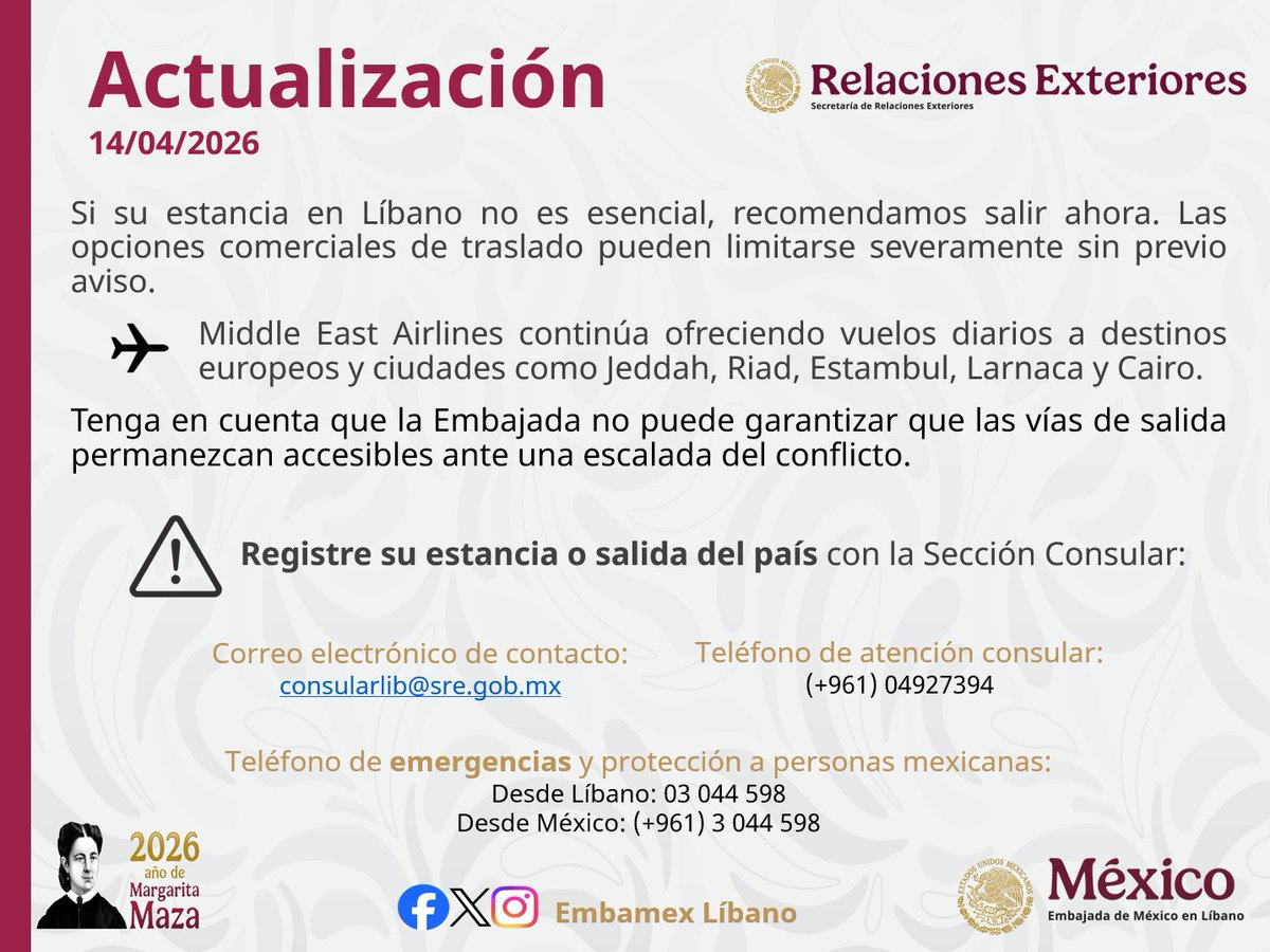 Embamex Líbano tweet media