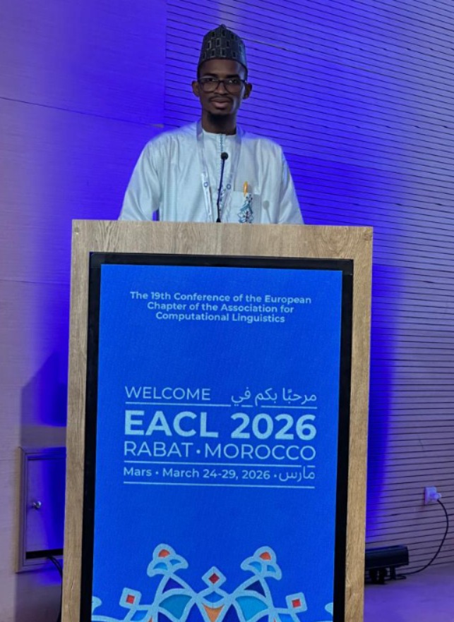 ArewaDataSc's tweet photo. Success Story:

We are proud to celebrate one of our Alumni Auwal Abubakar Khalid, whose first lead-author paper was accepted at AfricanNLP/EACL 2026, with full funding to present his work in Morocco. 

Congratulations, Auwal! https://t.co/IjYZxP0A2I