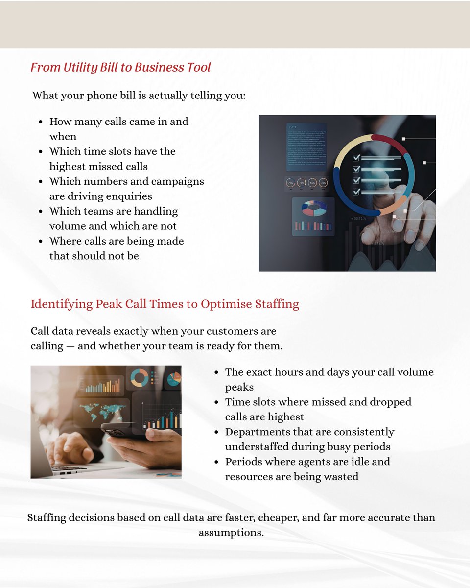 CommSouth's tweet image. Your phone bill isn’t just an expense — it’s data waiting to be used.
Turn everyday call records into smarter decisions, better staffing, and higher ROI. 

#BusinessIntelligence #DataDrivenDecisions #CallAnalytics #MarketingROI #BusinessGrowth