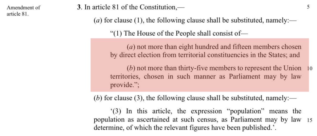 सरकार लोकसभा में 543 सीटों से बढ़ा कर 850 करने जा रही है। 

815 सीटें राज्यों से और 35 UT से होगी।