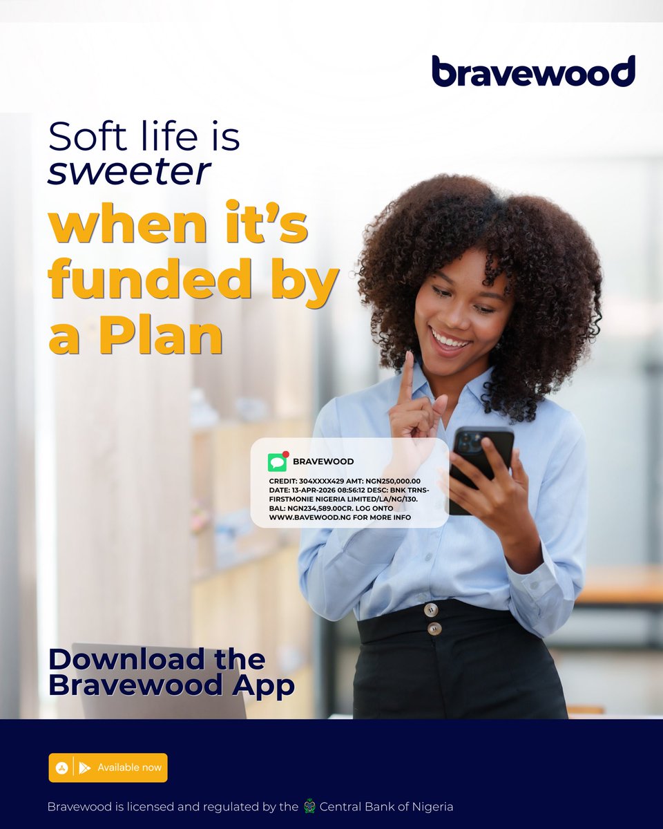 bravewoodng's tweet image. Soft life hits different when it’s already funded. 

Invest today. Enjoy tomorrow.

Start here 👉apps.apple.com/ng/app/bravewo…

#smartinvesting #wealthbuilding101 #softlifeera #bravewood