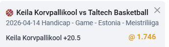 TheBasketWizard's tweet photo. 🔥 @EstLatBL gameday! 🔥
🇪🇪 @keilakk take on 🇪🇪 @taltechbasket in today’s Baltic League clash 💥
High intensity matchup — and our picks stay hot 💰
Follow @thebasketwizard for the 74% win-ratio edge 📈
#EstLatBL #KeilaKK #TalTech #BalticBasketball #TheBasketWizard https://t.co/rvNCElh7UV