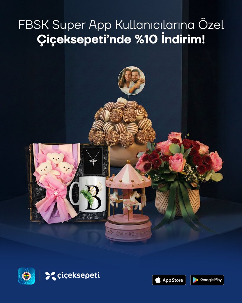 FBSKSuperApp's tweet photo. FBSK Super App kullanıcılarına özel, Çiçeksepeti’nde %10 indirim fırsatı!

📲 FBSK Super App indirmek için; https://t.co/3M5nNZCxtE https://t.co/YZRvB4kwsF