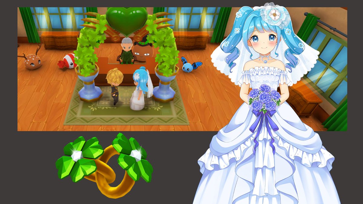 ClaudiaTheDev's tweet image. Wedding teaser for the upcoming full version of my game💒💚

In Clover Town, it’s a cherished tradition to exchange four-leaf clover–shaped rings 🍀💍

#indiegame #cozygame #OvaMagica