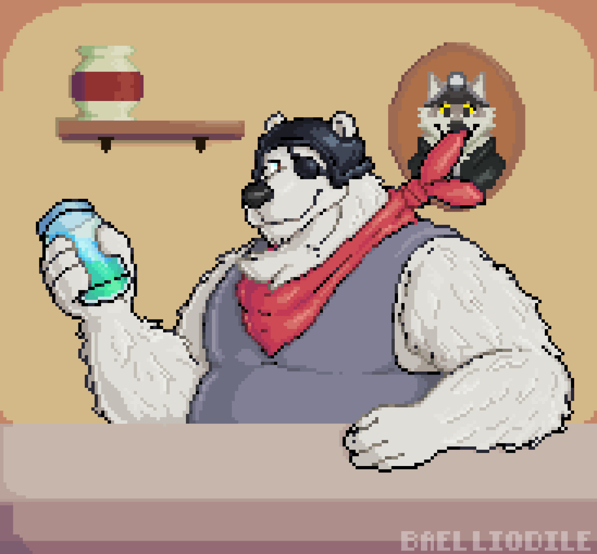 Would you like something to drink?
Pixel art of Polar Patroll that I did for practice!
#fortnitefurry #pixelart