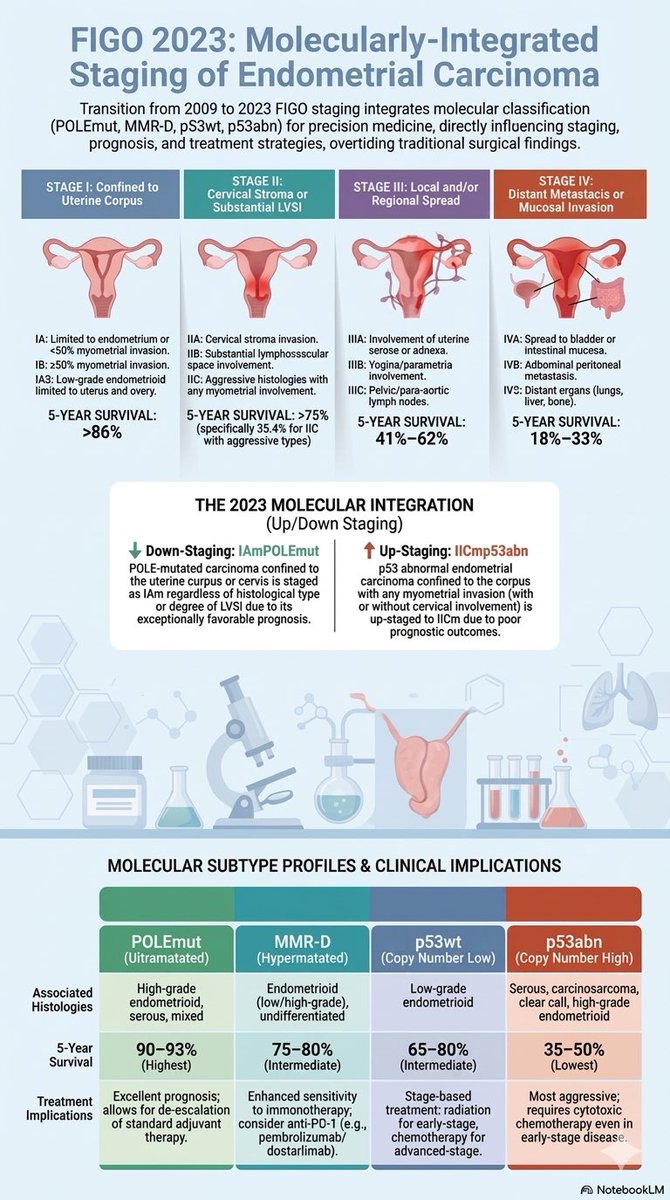 Entisar_kilani's tweet photo. Endometrial cancer molecular staging .

#Oncology #medtwitter #endometrial https://t.co/HuRMNPy6dS
