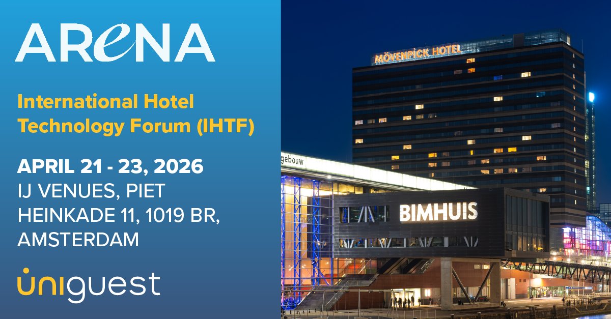 uniguest's tweet image. Uniguest will be attending the International Hotel Technology Forum for 3 days of exclusive content, one-to-one business meetings, industry-led case studies and unprecedented networking 🔗

📅 21st-23rd April, 2026 
📍Mövenpick Hotel, Amsterdam

#Uniguest #DigitalSignage