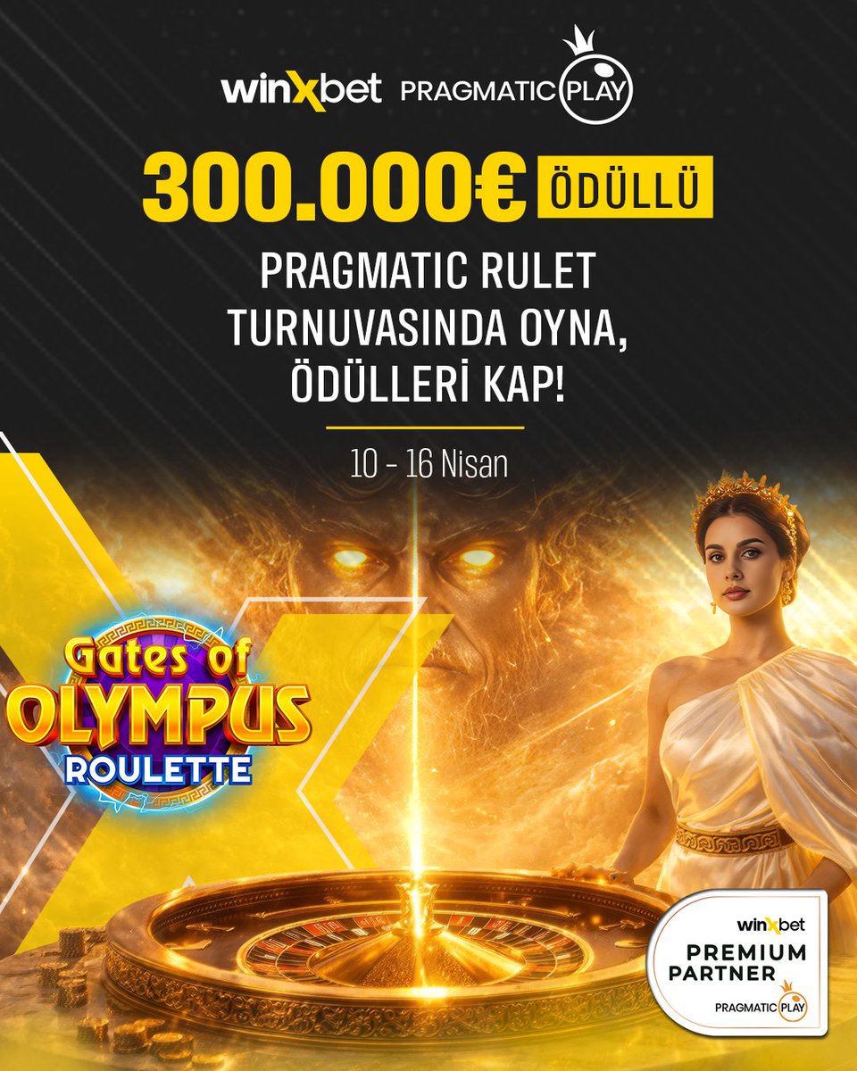 winxresmi's tweet photo. 300.000€ Ödüllü Rulet Turnuvası Winxbet’te! 💰

⚡ Gates of Olympus Roulette masasında bahsini yap,
rulet çarkı döndükçe ödülleri yakala! 🛞🎁

🔗https://t.co/TB1Mo5gdmr

#Winxbet https://t.co/76bNp1vWH3