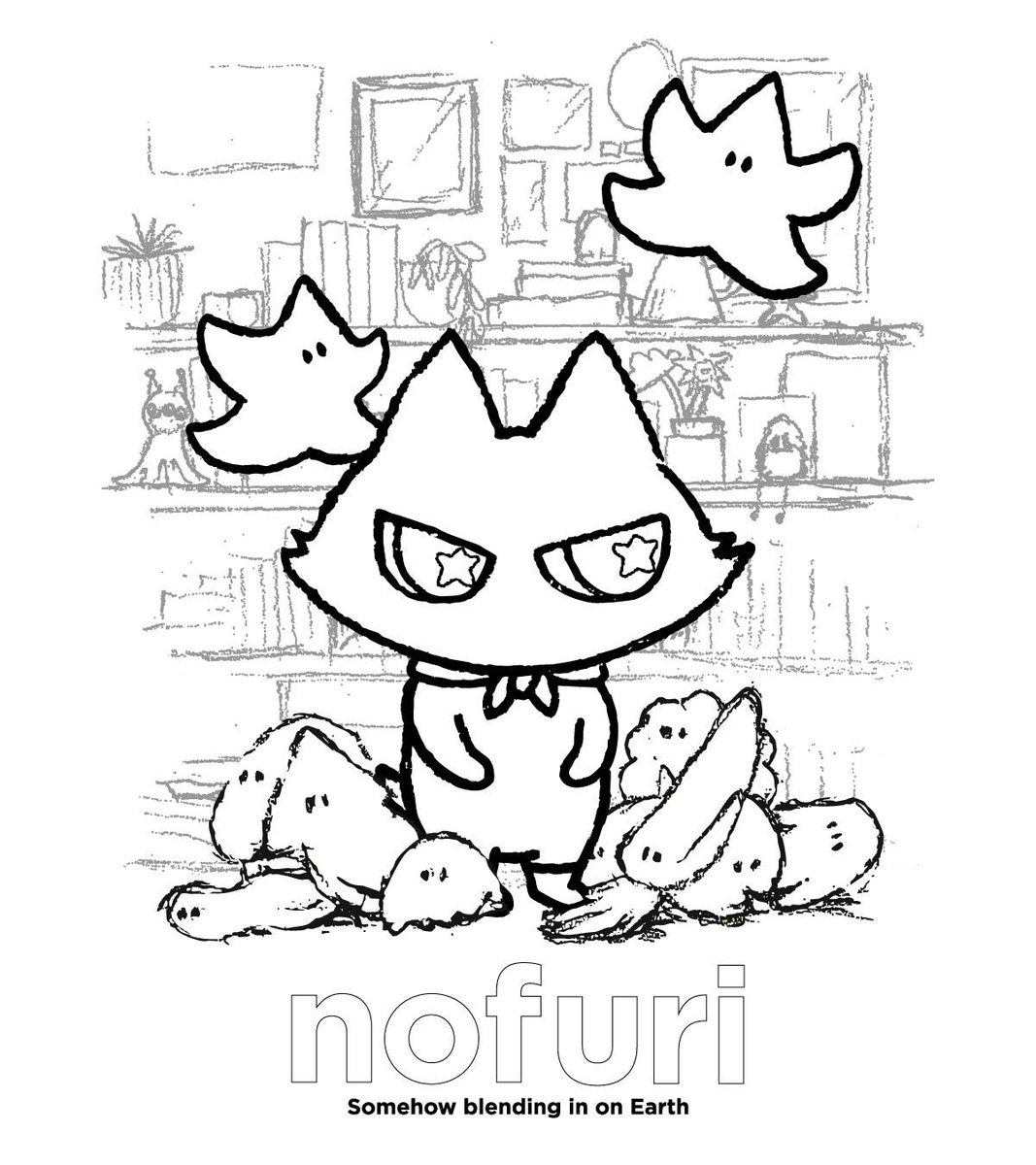 みんなのノフリはどんな色？
ぬり絵、やってみてね🎨