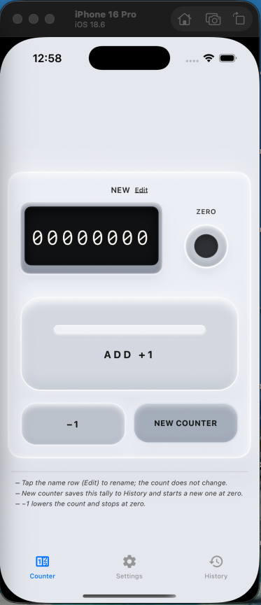 ALorek's tweet photo. I said that it will be an extremally easy app, it will be a simple tally-like counter😀
Which UI is better? 
Maybe I'll add a couple of "skins" so it will feel like good old Winamp days 😂 https://t.co/RwleTxexsx