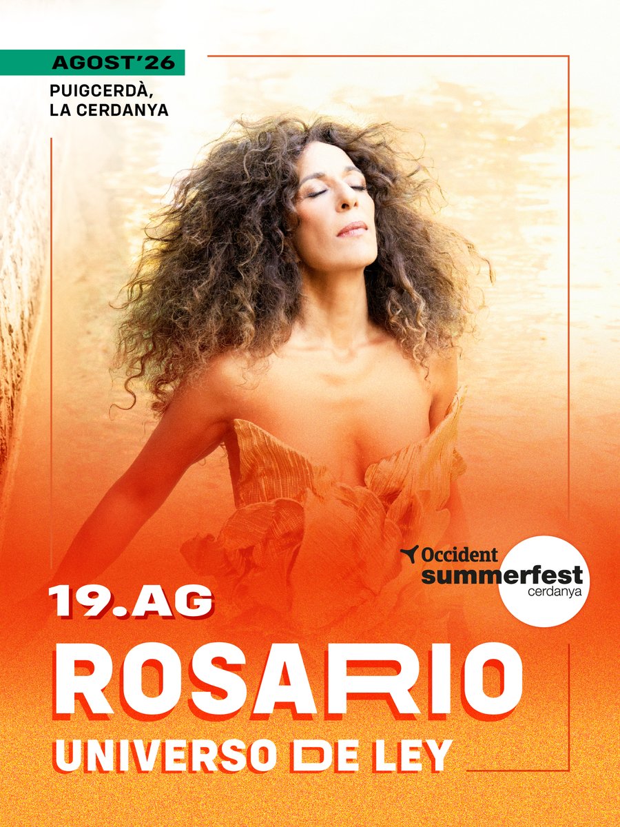 SummerfestC's tweet photo. Rosario torna a l’escenari de l’Occident Summer Fest per regalar-nos una nit plena de ritme, emoció i pura energia ✨

Aquí, l’estiu sona diferent 😎

🎟️ Entrades ja disponibles a https://t.co/q13f3mx0v9 https://t.co/3AS5gUop21