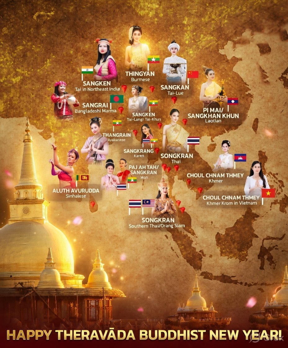 world_upd's tweet photo. เทศกาลสงกรานต์ไทย 2026 โด่งดังทางวัฒนธรรมไปทั่วโลก ช่วง 3 วันแรกมีนักท่องเที่ยวต่างชาติเดินทางร่วมงานกว่า 1.5 ล้านคน ร่วมงานทั้งในกรุงเทพ และทุกจังหวัด..ในอินเดีย มาเลเซีย พม่า ลาว เรียกคล้ายกันว่าเทศกาลสงกรานต์..มีเฉพาะกัมพูชา และเวียดนามเท่านั้น เรียกว่าเทศกาล โจลชะนำทะเมย https://t.co/HLBp7y1m8G