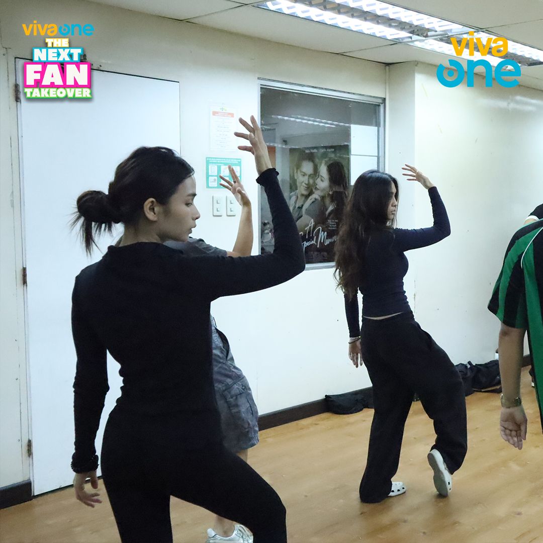 VivaOnePH's tweet image. Lowkey practice, highkey pasabog na performances incoming! 🫣

The Vivarkada is locking in for Viva One's The Next Fan Takeover this April 18, 8PM at the New Frontier Theater.

This is your sign to be there. 💫

#NextFanTakeover #VivaOne #BidaKaDito
