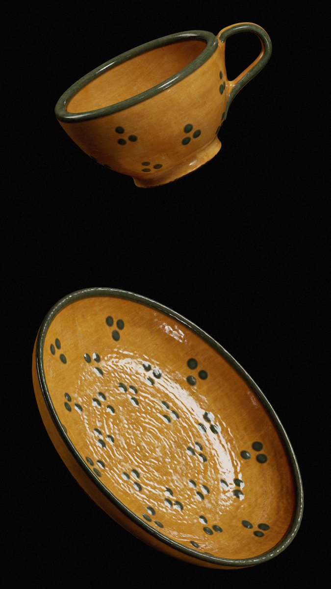 Narok_1021's tweet photo. Found this old cup of my mom's at home and just had to turn it into 3D. ☕️✨

It’s the first asset for a new environment project I’m building. Focused on that organic glazed look and crackle details.

Check the full 4K render: https://t.co/Su8XO42ljY

#3DArt  #SubstancePainter https://t.co/kHSBpIxpsb