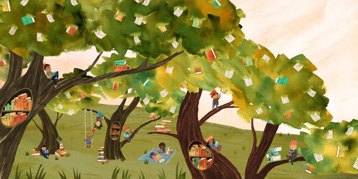 cillustrators's tweet image. Books bloom like leaves in this enchanted forest by Steph Fizer Coleman @stephfizercoleman 📚🌳✨ It's the perfect place to hang out in today, on World Book Day!

Check out this artist's #portfolio 👉 childrensillustrators.com/stephfizercole…

#childrensillustrators #childrensbooks #kidlitart